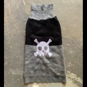 Large Dog Halloween Skull Turtleneck Sweater